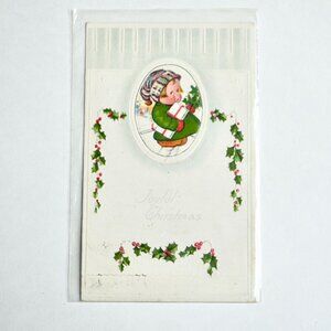 Early 1900s Antique Joyful Christmas Postcard